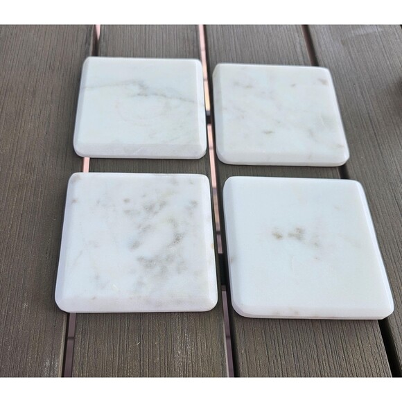 Marble Coasters 4 pieces coasters set for housewarming gift stone coasters - Picture 4 of 10